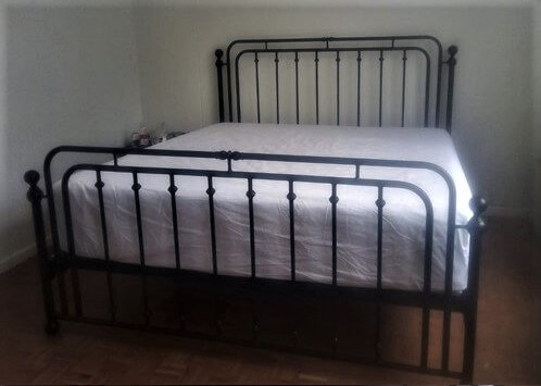 metal steel iron bed image