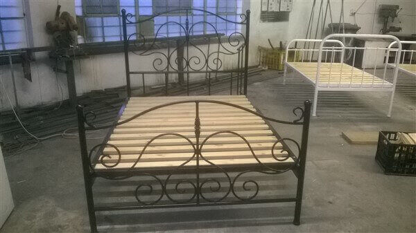 metal steel iron bed image