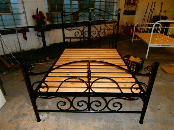 metal steel iron bed image
