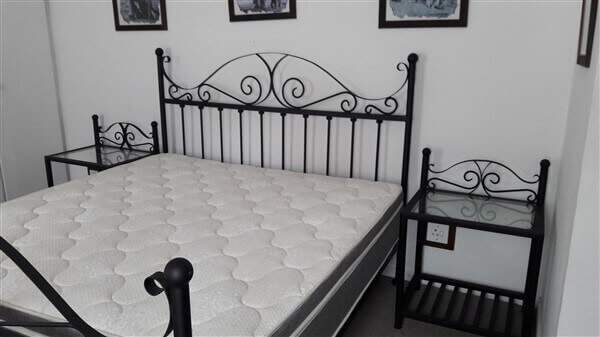 metal steel iron headboard image