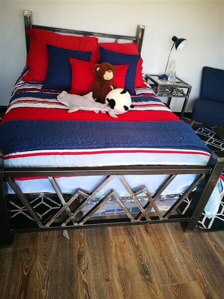 metal steel iron bed image