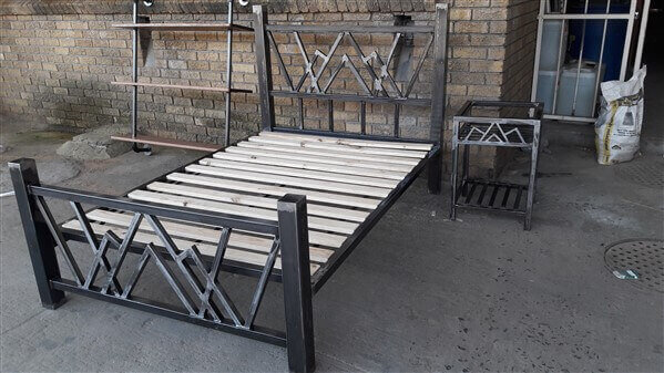 metal steel iron bed image