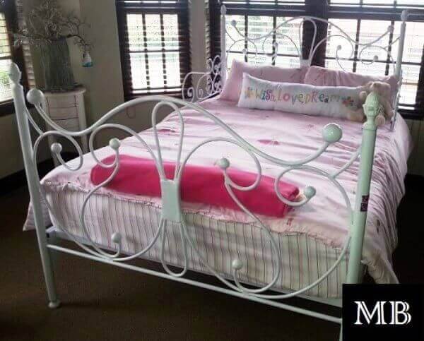 metal steel iron bed image
