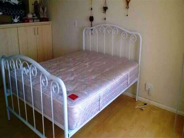 metal steel iron bed image