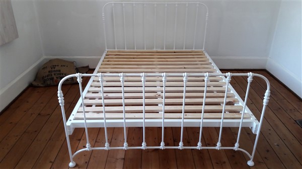 metal steel iron bed image