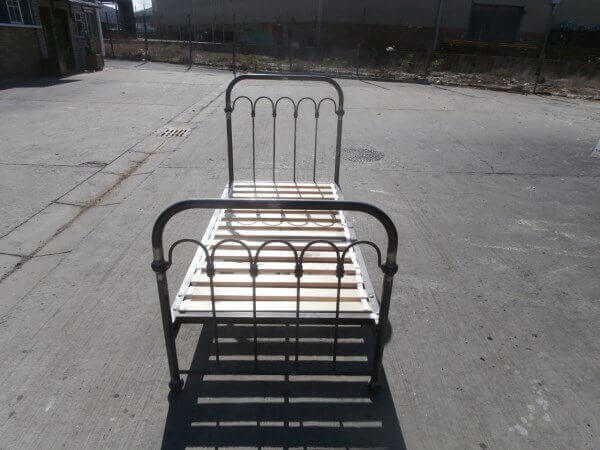 metal steel iron bed image