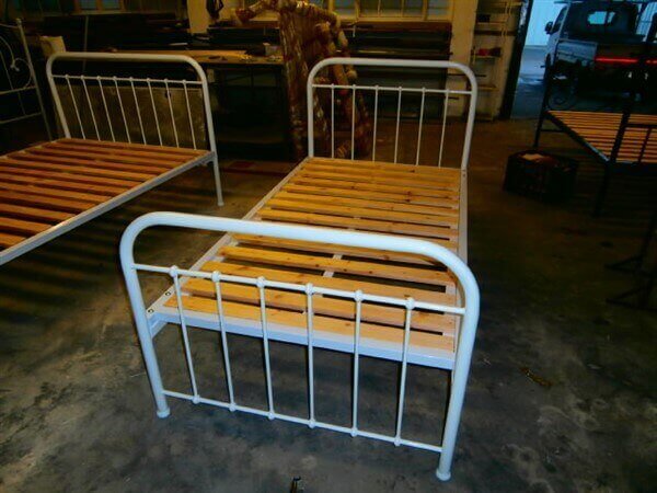 metal steel iron bed image