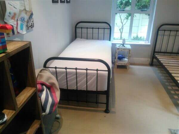 metal steel iron bed image