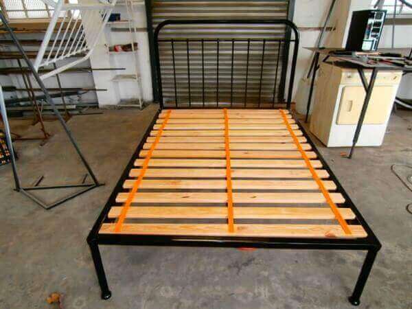 metal steel iron bed image