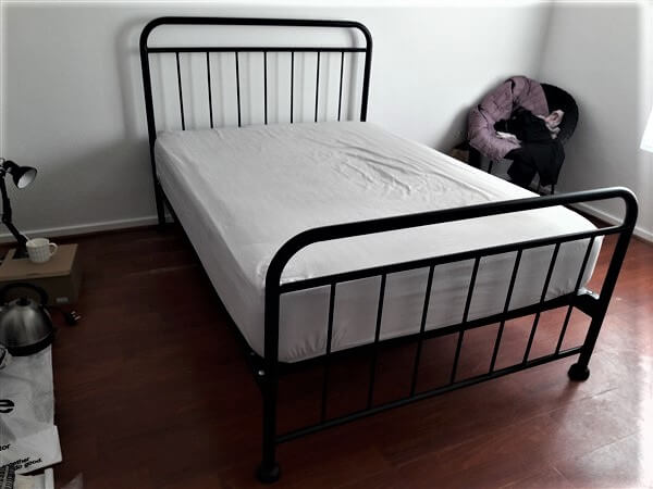 metal steel iron bed image