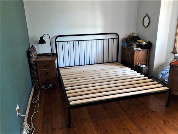 metal steel iron bed image