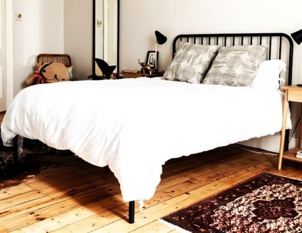 metal steel iron bed image