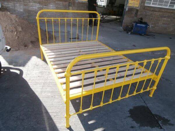 metal steel iron bed image