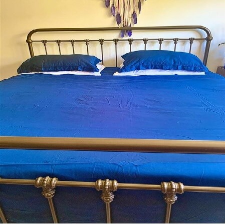 metal steel iron bed image