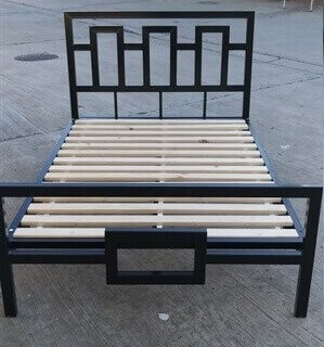 metal steel iron bed image